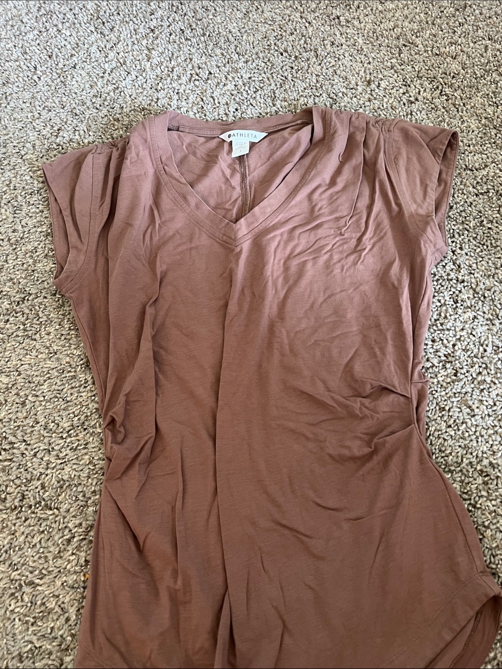 Brown Athleta Ruched Tank Small